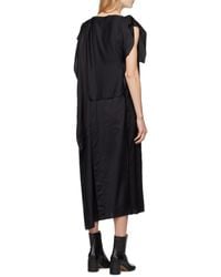 MM6 by Maison Margiela - Single-Sleeved Crewneck Maxi Dress - Lyst