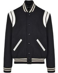 Saint Laurent - Wool Bomber Jacket - Lyst