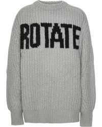 ROTATE BIRGER CHRISTENSEN - Logo Long-Sleeve Sweater - Lyst