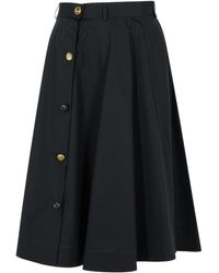 Moschino - Button Detailed Midi Skirt - Lyst