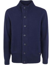 Barbour - Essential Elbow-Patch Cardigan - Lyst