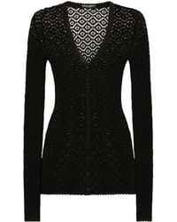 Dolce & Gabbana - Lace Knitted Long Cardigan - Lyst