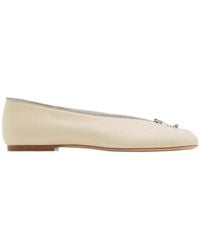 Burberry - Sadler Zip Round-Toe Ballerina Shoes - Lyst