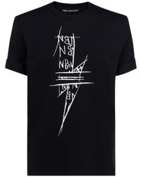 Neil Barrett - T-Shirt With Round Neck And Short Sleeves - Lyst