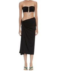 Christopher Esber - Crystal-Clasp Cascade Midi Skirt - Lyst