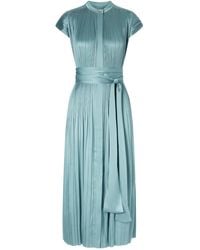 JOSEPH - Phare Pleated Belted Dress - Lyst