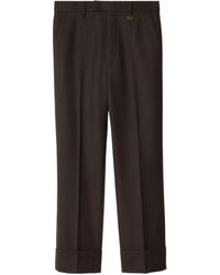 Burberry - Straight-Leg Pleated Trousers - Lyst