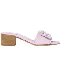 Fendi - Baguette Wide-Band Slides - Lyst