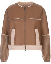 Fabiana Filippi - Shearling Zip-Up Jacket - Lyst