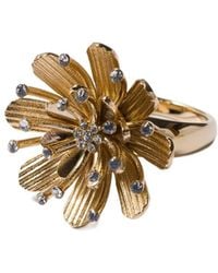 Miu Miu - Metal Ring With Crystals - Lyst