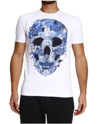 Just Cavalli - Pattern Printed T-Shirt - Lyst