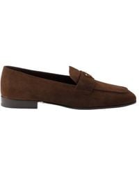Prada - Suede Loafers - Lyst