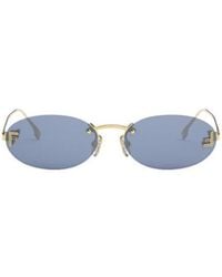 Fendi - Eyewear Round Frame Sunglasses - Lyst