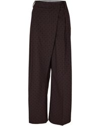 Ganni - Polka Dot Pattern Casual Pants - Lyst