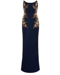 Rebecca Vallance - Orla Embellished Crepe Bustier Gown - Lyst