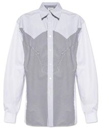 Maison Margiela - Panelled Striped Button-Up Shirt - Lyst