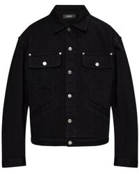DSquared² - Icon Logo Embossed Denim Jacket - Lyst