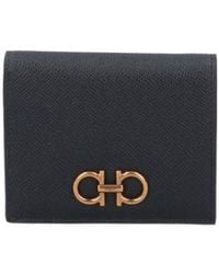 Ferragamo - Logo-Plaque Leather Wallet - Lyst