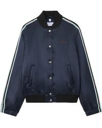 Off-White c/o Virgil Abloh - Striped Trim Bomber Jacket - Lyst