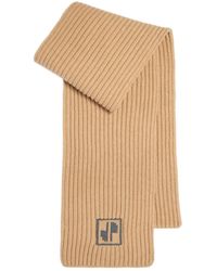 Patou - Logo-Intarsia Wool Ribbed Scarf - Lyst