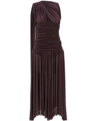 Magda Butrym - Drop-Waist Sheer Midi Dress - Lyst