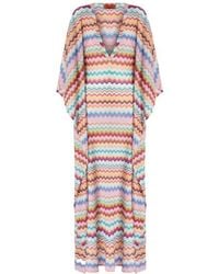 Missoni - Micro Pixel-Effect Zigzag Pattern Long Caftan - Lyst