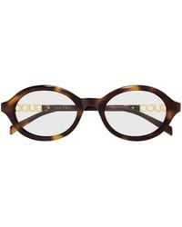 Gucci - Eyewear Oval Frame Glasses - Lyst