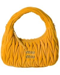 Miu Miu - Small Matelassé Leather Wander Top-Handle Bag - Lyst