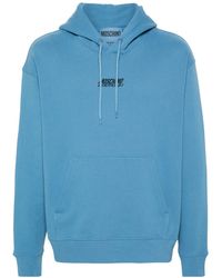 Moschino - Logo-Embroidered Cotton Hoodie - Lyst