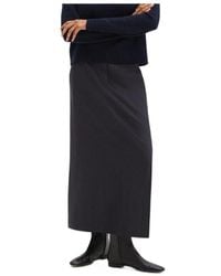 Theory - Stretch Flannel Maxi Skirt - Lyst