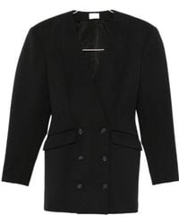 ANDAMANE - Double-Breasted Collarless Jacket - Lyst