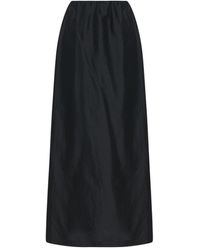 The Row - Saul Cotton And Silk Skirt - Lyst