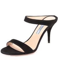 Prada - Logo High-Heeled Sandals - Lyst