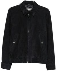 Mackage - Zip Suede Bomber Jacket - Lyst