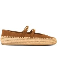 Prada - Double-Strap Platform Ballet Flats - Lyst