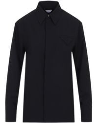 Bottega Veneta - Long Sleeved Straight Hem Shirt - Lyst