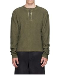 424 - Waffle Henley Shirt - Lyst