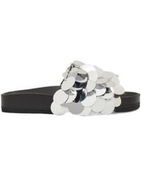 Rabanne - Sparkle Decorative Applique Slides - Lyst