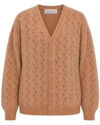 Marine Serre - Fluffy Moon Jacquard Knit Long Sleeves Cardigan - Lyst