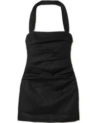 SIR. - Noemi Ruched Linen Halterneck Mini Dress - Lyst