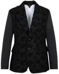 Comme des Garçons - Comme Des Garçons Embroidered Single Breasted Blazer - Lyst