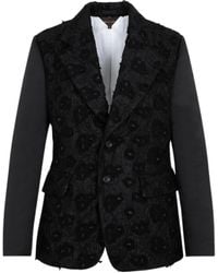 Comme des Garçons - Comme Des Garçons Embroidered Single Breasted Blazer - Lyst