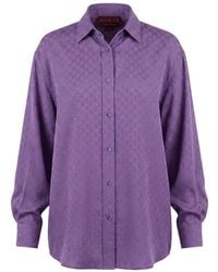 Gucci - Gg Supreme Print Silk Shirt - Lyst