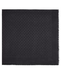 Gucci - Gg Silk Wool Lamé Shawl - Lyst