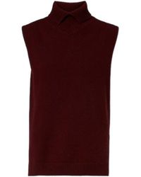 Jil Sander - Wool Turtleneck Sweater Vest - Lyst