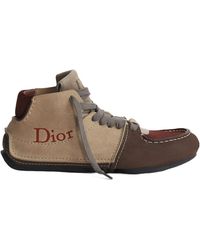 Dior - Logo Lace-Up Ankle Boots - Lyst