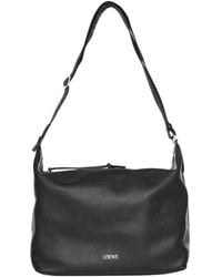 Loewe - Cubi Logo-Printed Messenger Bag - Lyst