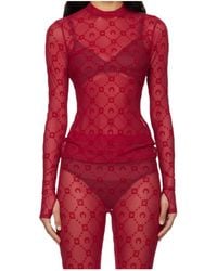 Marine Serre - Long-Sleeve Patterned Top - Lyst