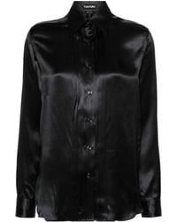 Tom Ford - Pintuck-Detailed Long-Sleeved Shirt - Lyst