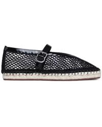 Alaïa - Mesh And Patent Leather Espadrilles - Lyst